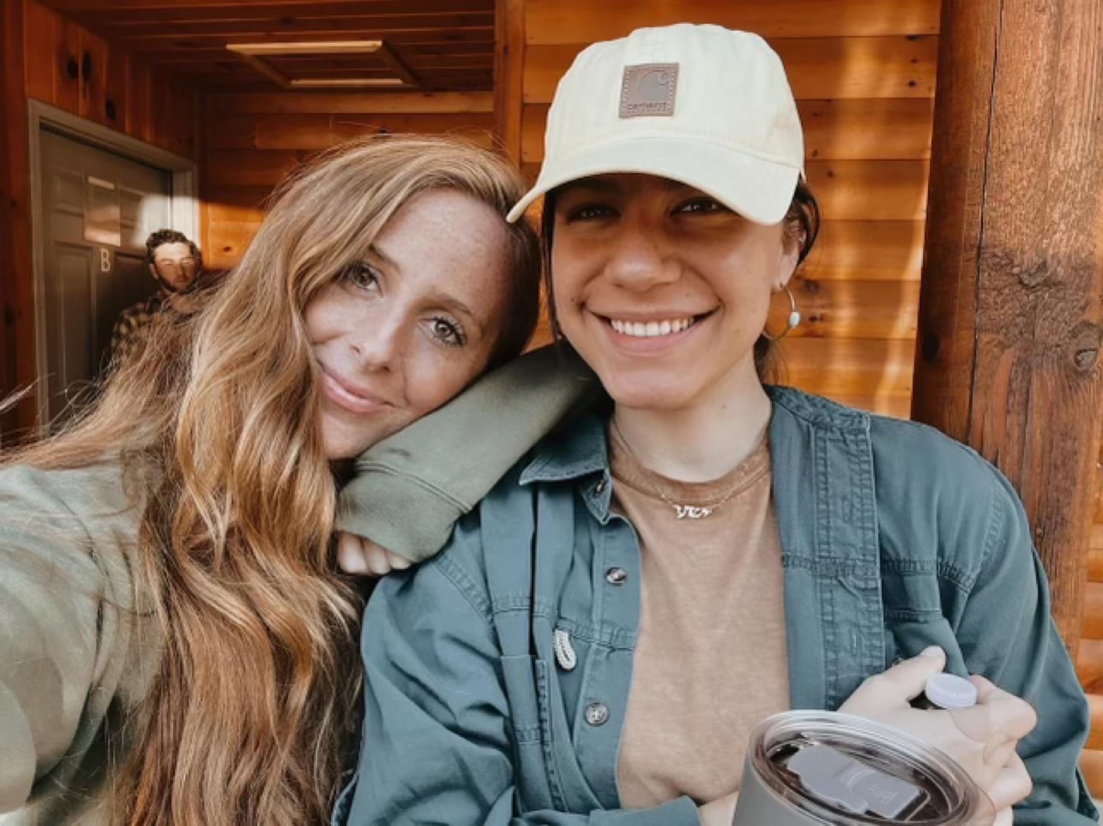 New friends taking a selfie at the campground